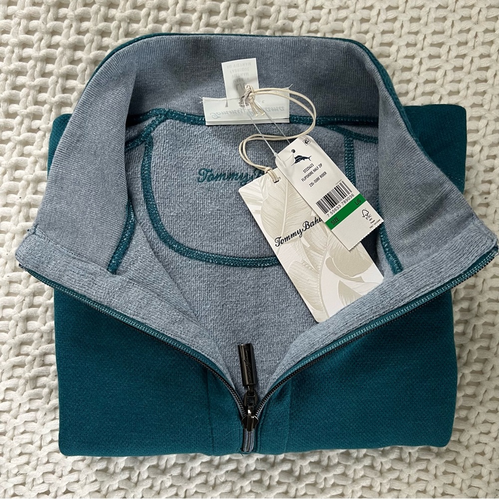 Tommy Bahama reversible quarter zip